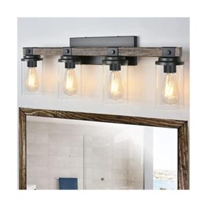 Lámpara de tocador de baño de granja 4 apliques de luz_1