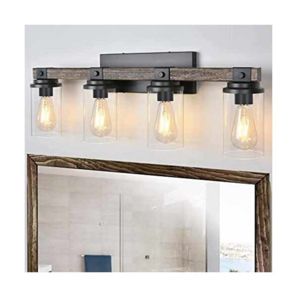 Lámpara de tocador de baño de granja 4 apliques de luz_1