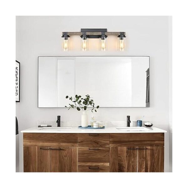 Lámpara de tocador de baño de granja 4 apliques de luz_4