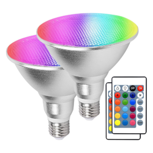 Kuniwa Paquete de 2 luces de inundación RGB PAR38 para_1