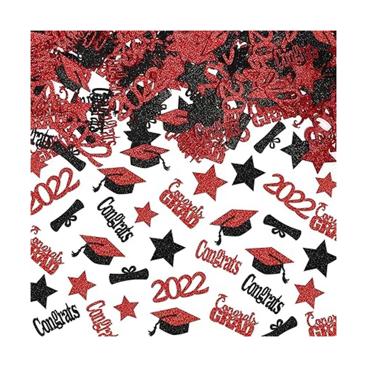 200 piezas de confeti de graduación 2022 con purpurina