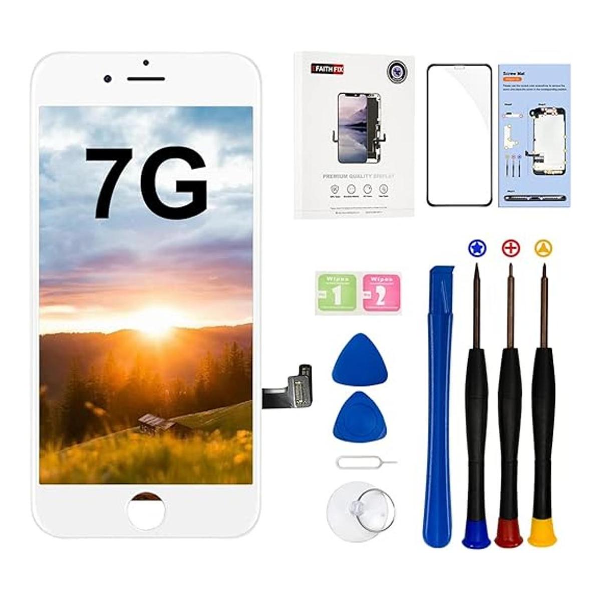 EFAITHFIX Reemplazo de pantalla LCD para iPhone 7 blanco