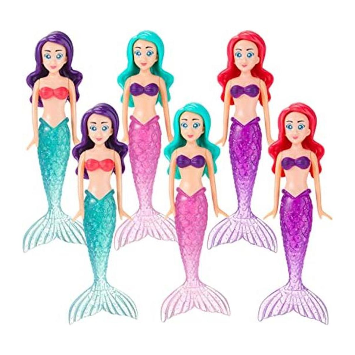 6 paquetes de muñecas de sirena de 5.5 pulgadas juguetes
