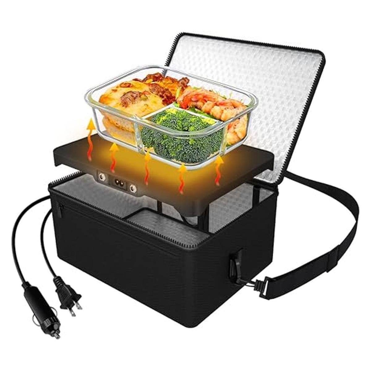 Horno portátil calentador de alimentos de 12 V 24 V 110