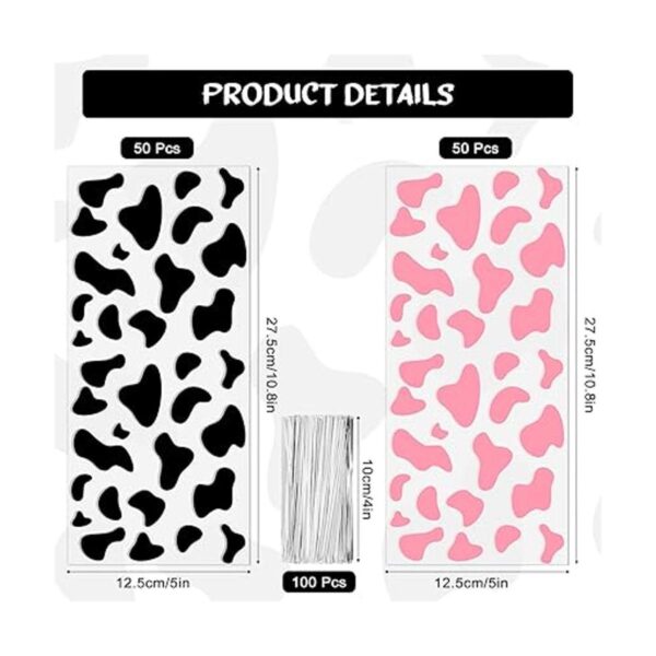 100 bolsas de regalo con estampado de vaca bolsas de_2