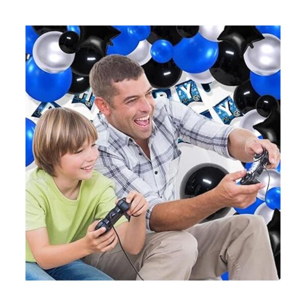 Kit de guirnalda de globos color azul rey y negro 121_2