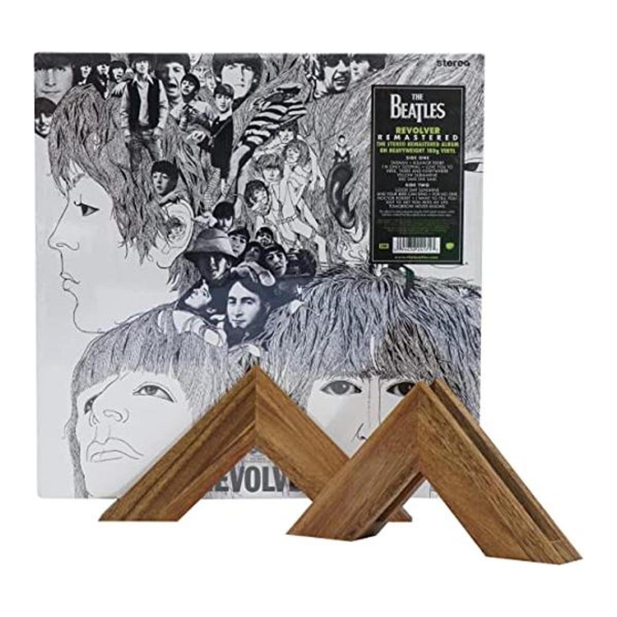 Tapeera Soporte de pared triangular de madera para discos