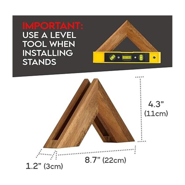Tapeera Soporte de pared triangular de madera para discos
