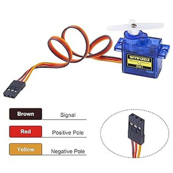 Smraza Kit de 4 piezas SG90 9G Micro Servo Metal Geared_4