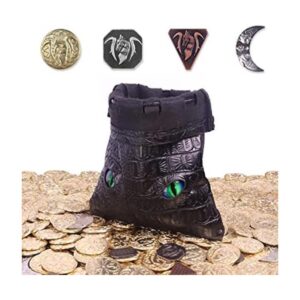 145 monedas de metal DND y bolsa de cuero contiene 60_1