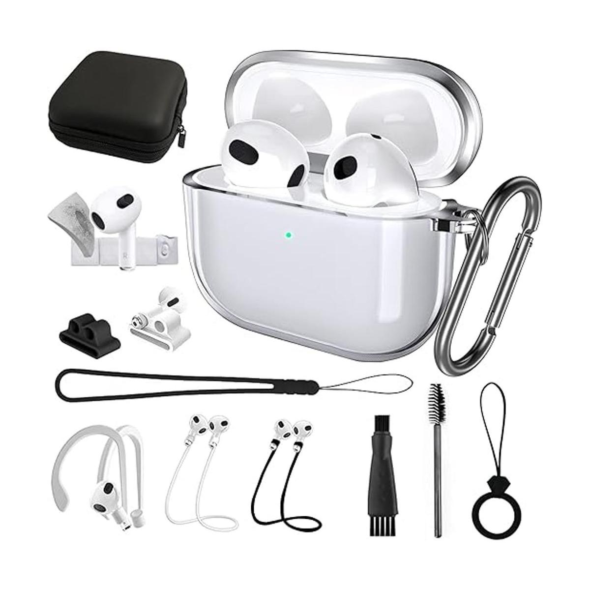 Juego de accesorios de funda transparente para AirPods 3