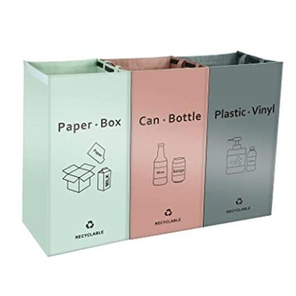 Bolsas separadas de reciclaje para cocina oficina en
