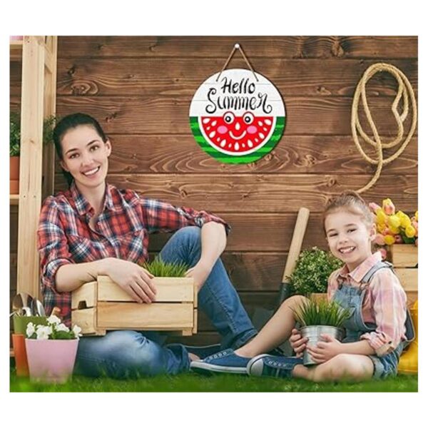PETCEE Hello Summer Letrero para puerta de verano 11.4