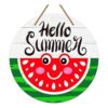 PETCEE Hello Summer Letrero para puerta de verano 11.4