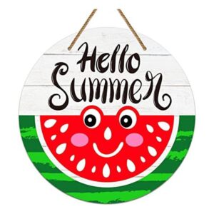 PETCEE Hello Summer Letrero para puerta de verano 11.4