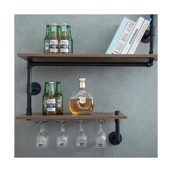 MAIKAILUN Estantería para vino en la pared de 3 niveles