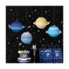 8 linternas de planetas de papel 3D de gran tamaño para