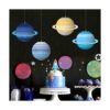 8 linternas de planetas de papel 3D de gran tamaño para