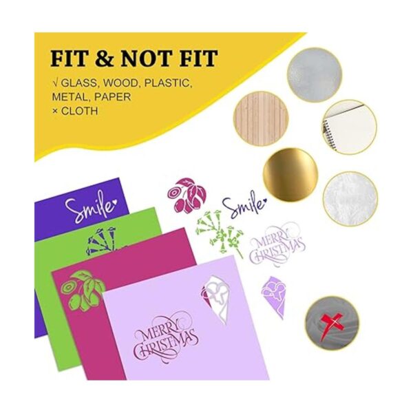 UCEC Hojas de vinilo extraíbles compatibles con Cricut