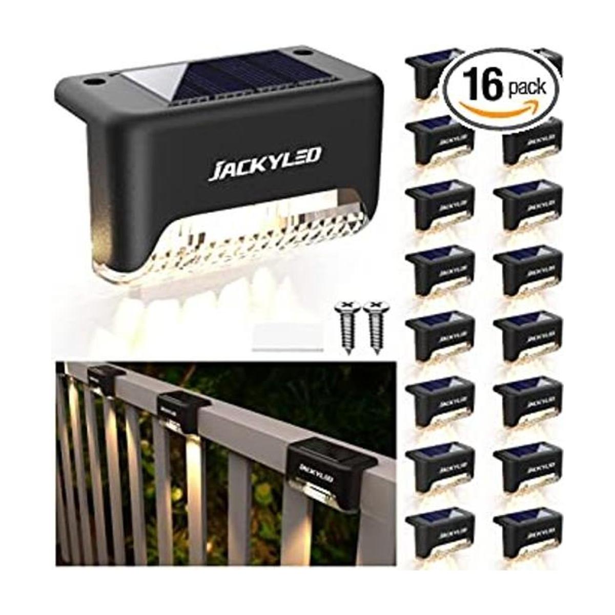 JACKYLED Luces solares de cubierta para exteriores