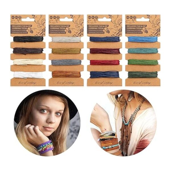 Cuerda de hilo de 16 colores para hacer joyas cuerda de