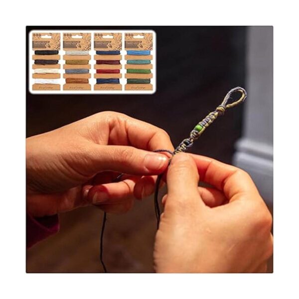 Cuerda de hilo de 16 colores para hacer joyas cuerda de