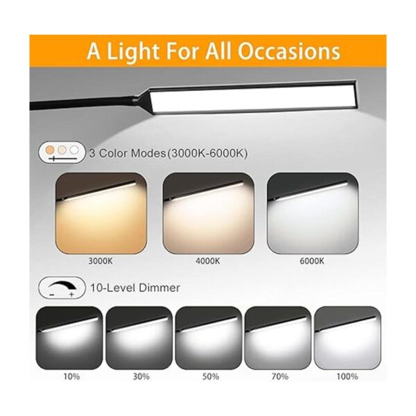 Psiven Lámpara de escritorio LED lámpara de mesa con_2