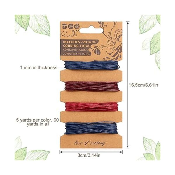 Cuerda de hilo de 16 colores para hacer joyas cuerda de