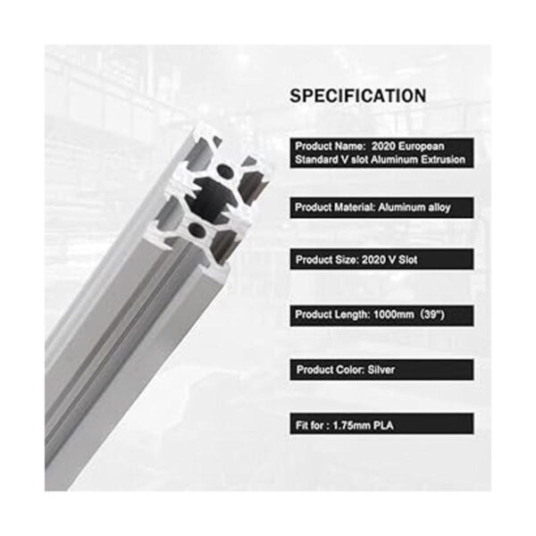 10 piezas de extrusión de aluminio con ranura en V 2020_2