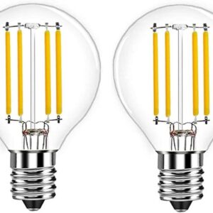 Paquete de 2 bombillas LED E17 S11 base intermedia E17 de