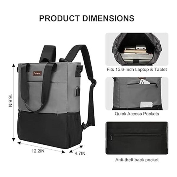 Mochila convertible para mujer mochila portátil_5