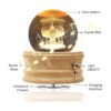 Hwawhin Caja de música con bola de cristal 3D caja de_3