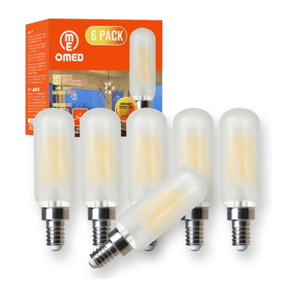 OMED Candelabra Bombillas LED esmeriladas E12 para_1