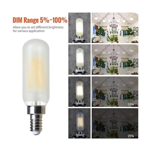 OMED Candelabra Bombillas LED esmeriladas E12 para_4