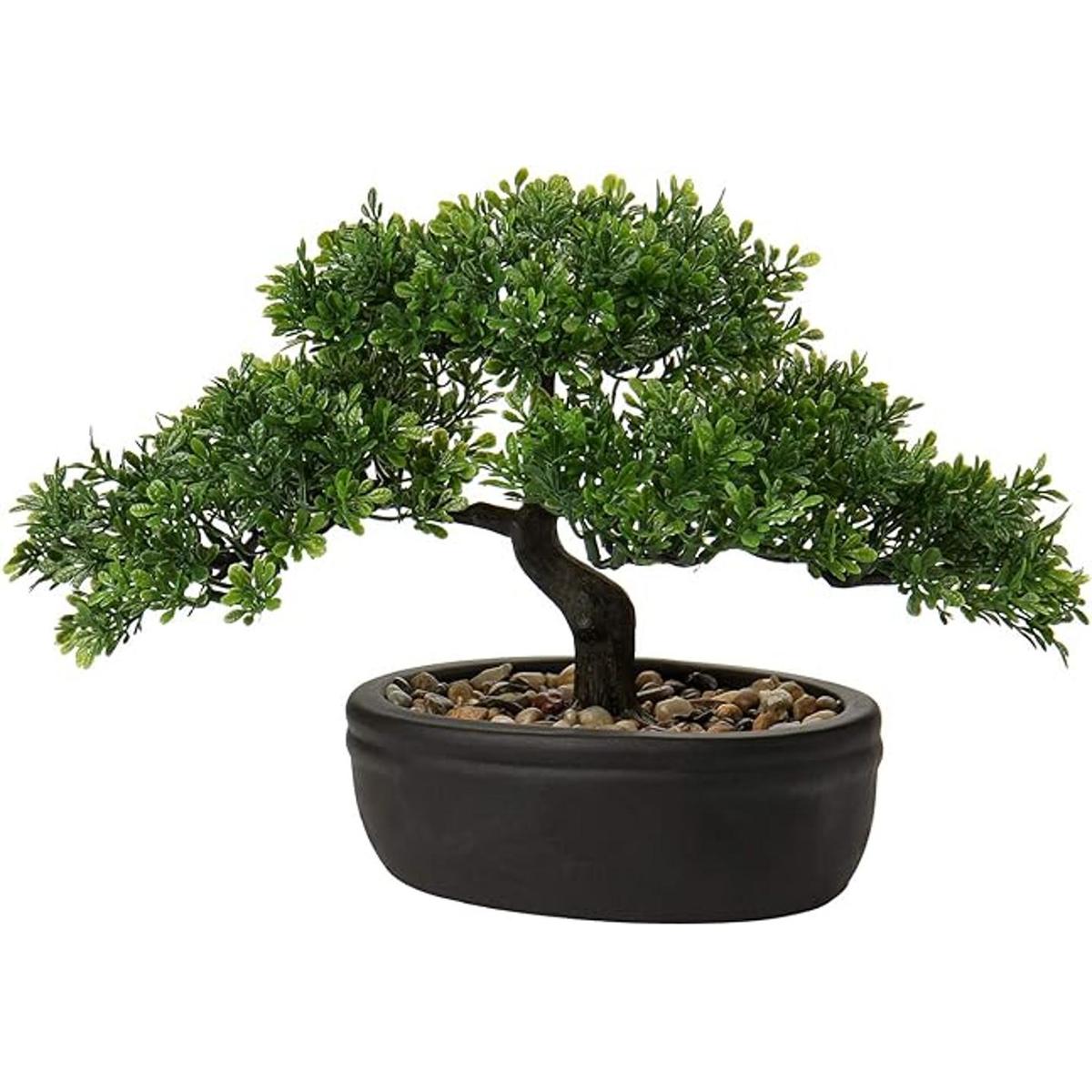 rbol bonsái artificial de enebro plantas sintéticas de