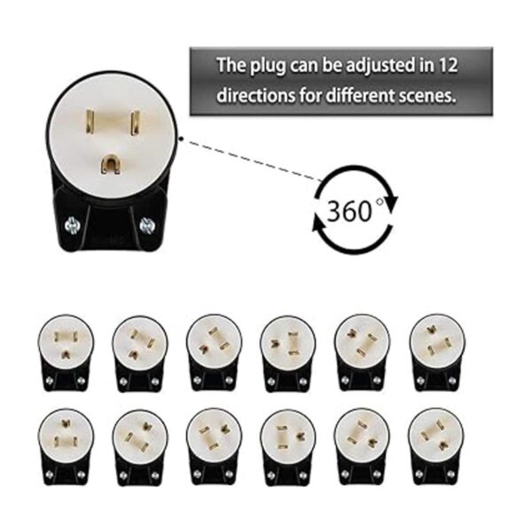 ngulo recto Nema 515P 15A 125V AC Plug UL CUL Fácil_5