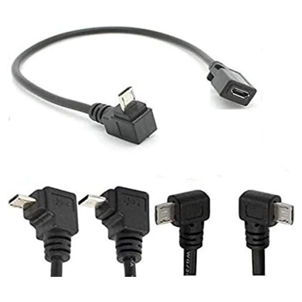 ngulo de 90 USB Micro B 5P hembra a 5P macho izquierdo