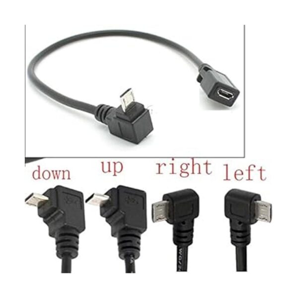 ngulo de 90 USB Micro B 5P hembra a 5P macho izquierdo_2