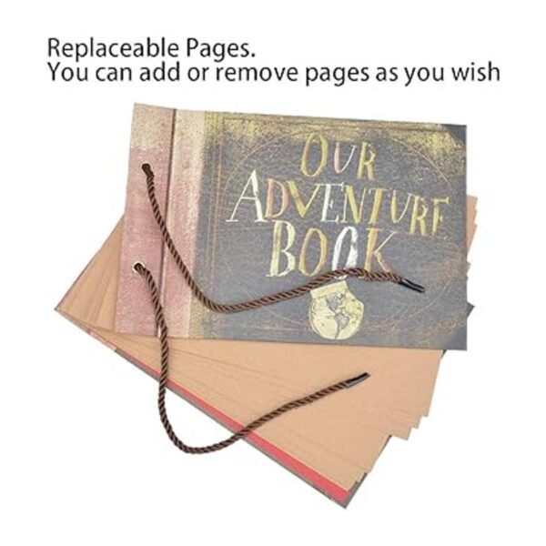 lbum de fotos con texto en inglés Our Adventure Book_3