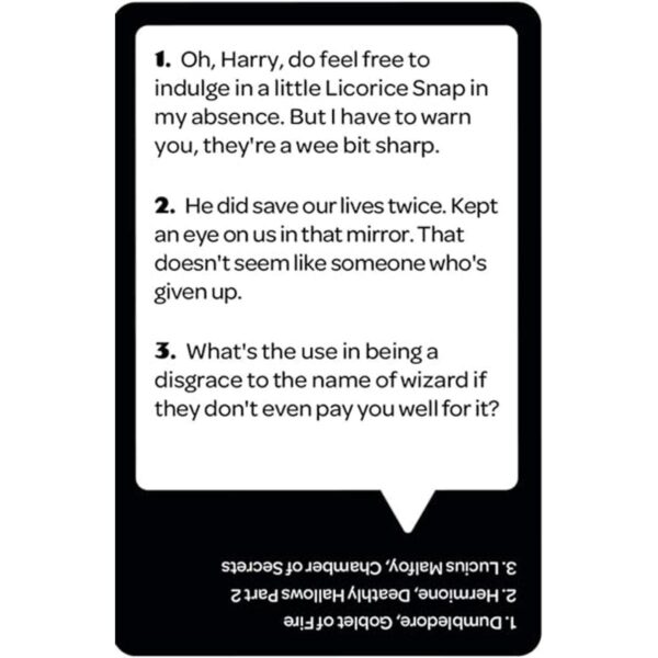 Quién dice Juego de cartas Harry Potter Edition_2