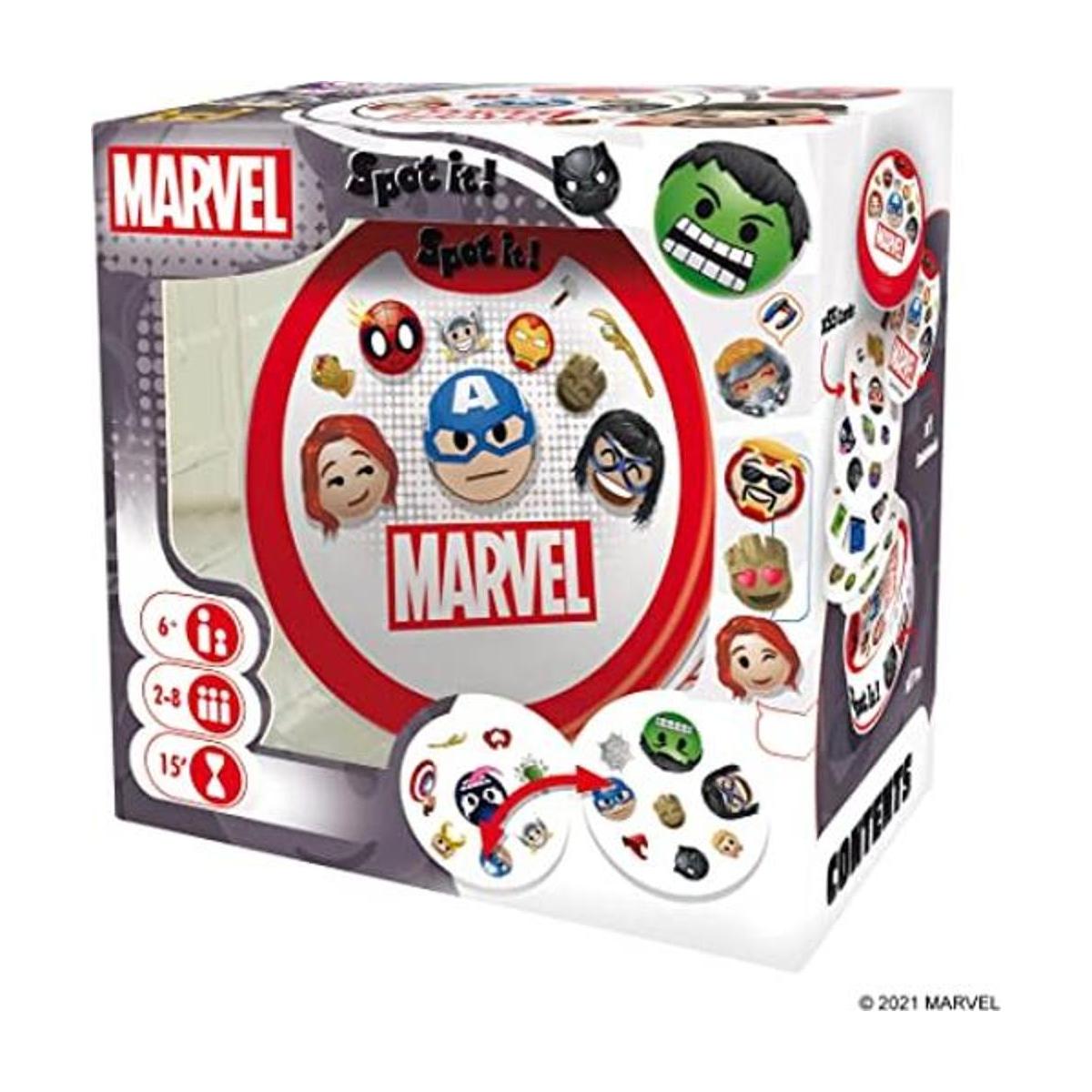 Spot It Juego de cartas de Emojis Marvel Juego para