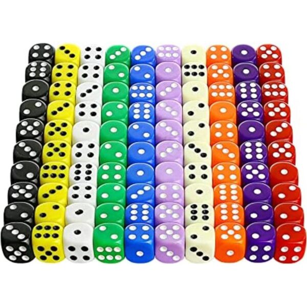 youshares 100 pcs Multicolor juego de dados 10 varios_1