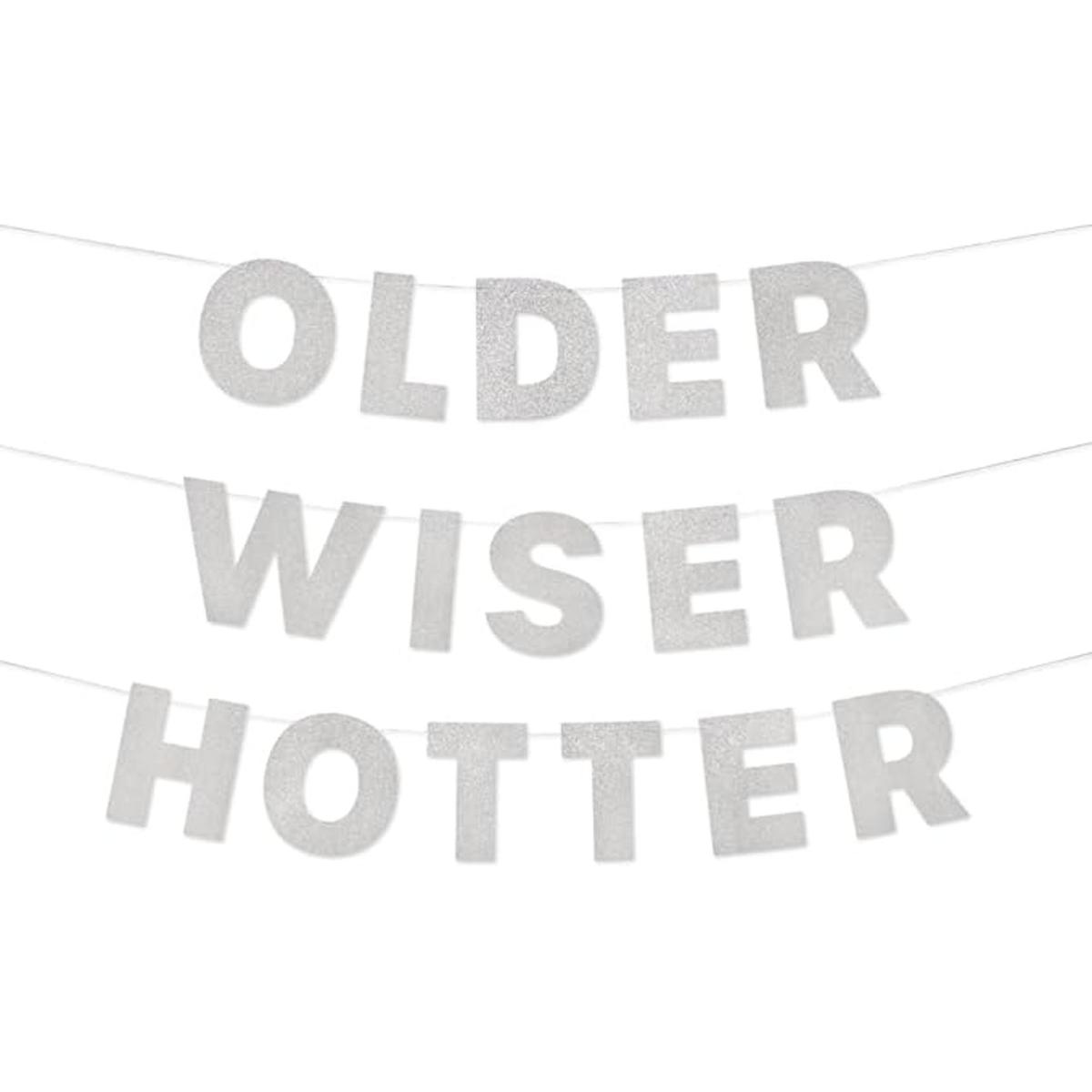 xo Fetti Older Wiser Cartel con purpurina más caliente