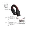 vimvip 50 cm 500 mm macho a hembra Servo Extension Lead_4
