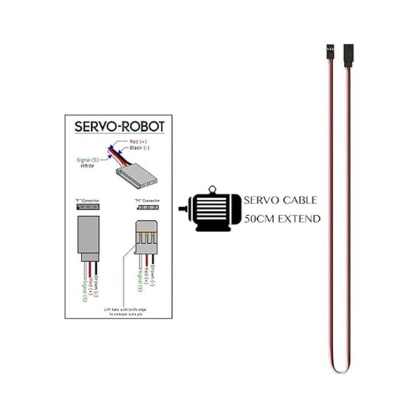 vimvip 50 cm 500 mm macho a hembra Servo Extension Lead_3