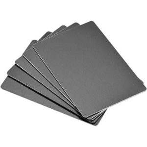 uxcell Tarjeta de metal en blanco de 3.465 x 2.087 x 0.039
