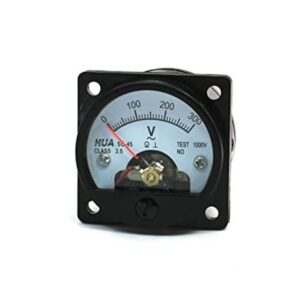 uxcell AC 0300V Medidor de voltímetro analógico redondo_1