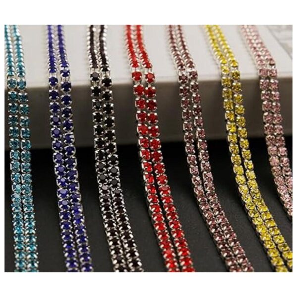 usix 10 yards Crystal Rhinestone Cerrar Cadena Recortar_3