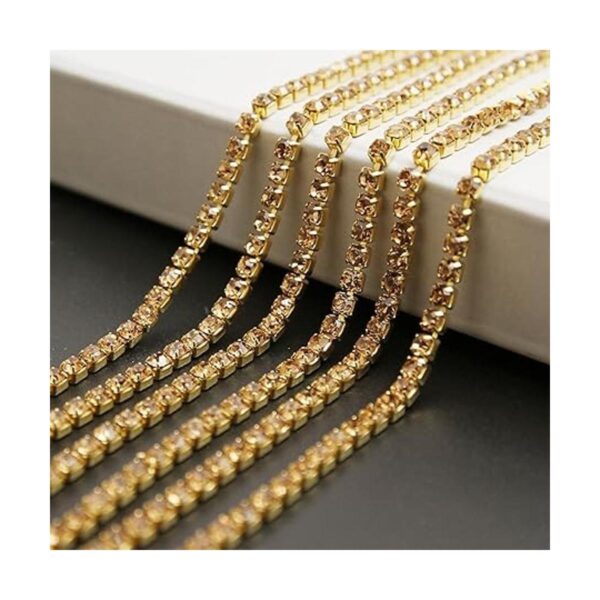 usix 10 yards Crystal Rhinestone Cerrar Cadena Recortar_2