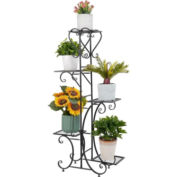 unho Soporte de metal alto para plantas estante de 5_1